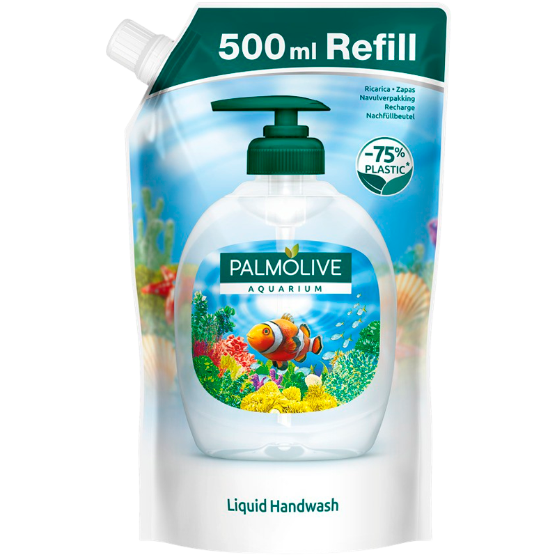 Se Palmolive Flydende Håndsæbe Aquarium Refill (500 ml) hos Well.dk