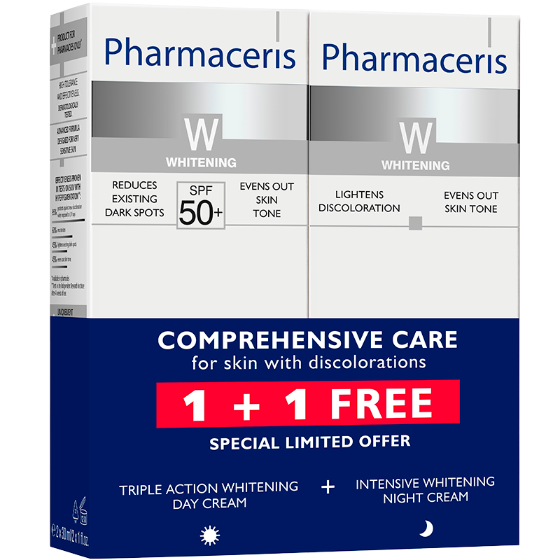 Se Pharmaceris Sampak W - Albucin dagcreme (full produkt) Albucin Intensive (full produkt) hos Well.dk