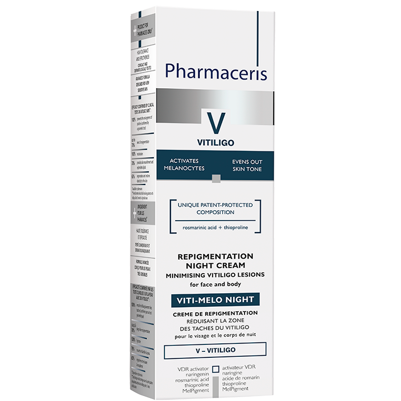 Se Pharmaceris Vitiligo Melo Night Repigmentation Cream (40 ml) hos Well.dk