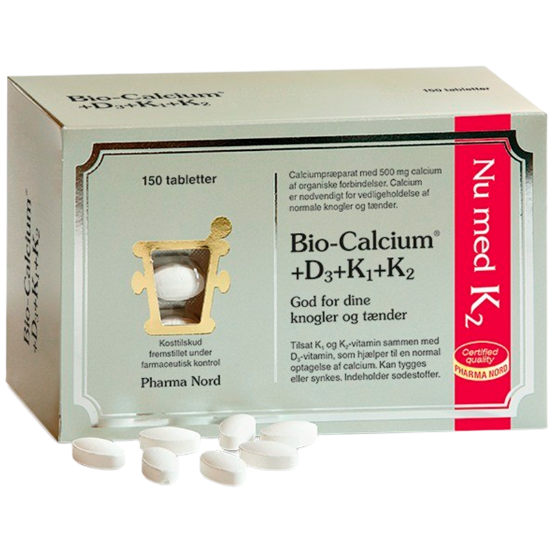 Billede af Pharma Nord Bio-Calcium D3 K (150 tabletter) hos Well.dk