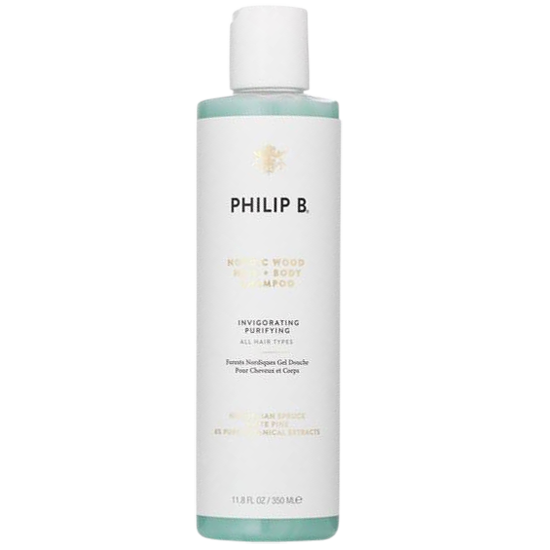 Se Philip B Nordic Wood Hair & Body Shampoo 350 ml. hos Well.dk