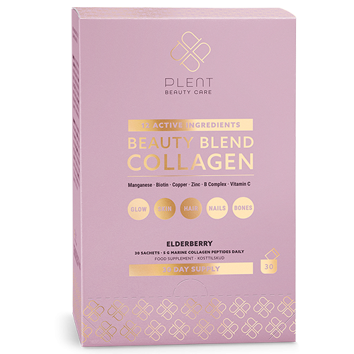 Se Plent Beauty Blend Collagen Elderberry Box (30 breve) hos Well.dk