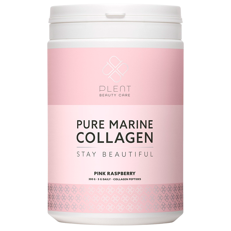 Billede af Plent Pure Marine Collagen Pink Raspberry (300 g) hos Well.dk