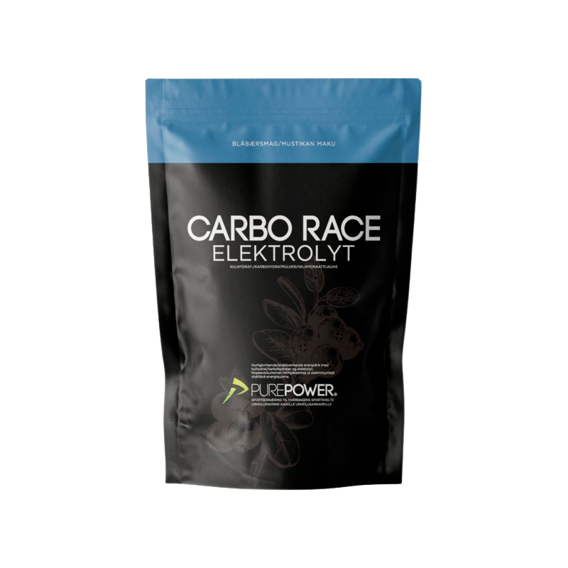 Billede af PurePower Carbo Race Electrolyte Blueberry (1 kg) hos Well.dk