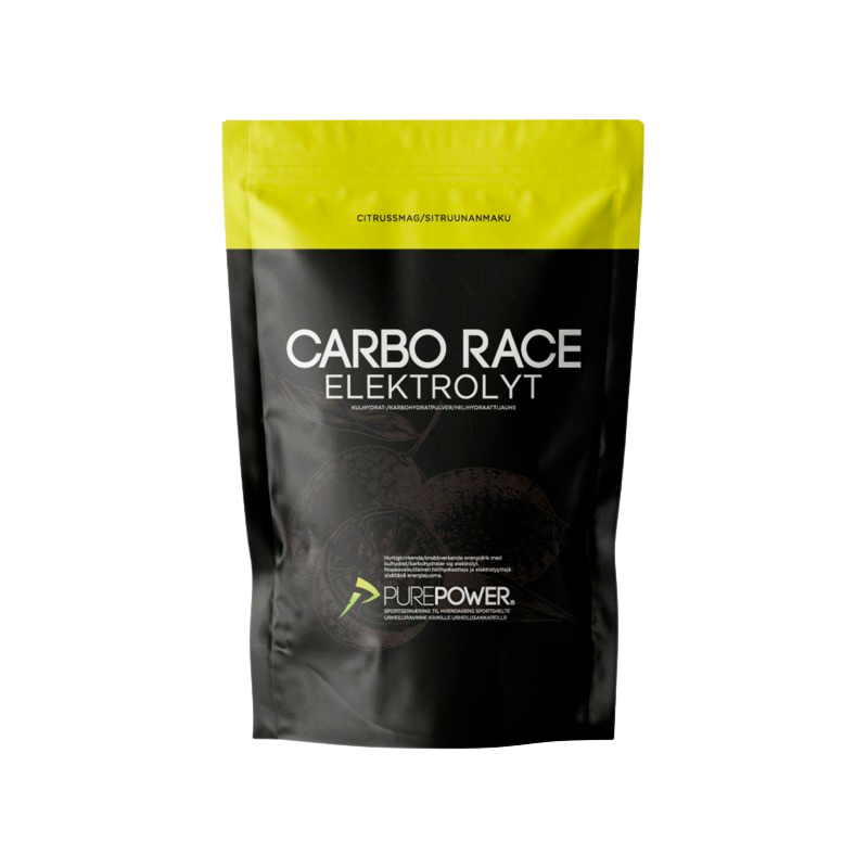 Se PurePower Carbo Race - Elektrolyt energidrik - Citrus - 1,0 kg hos Well.dk