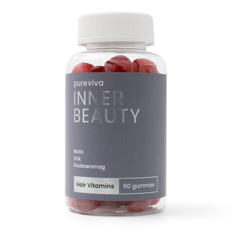 Se Pureviva Inner Beauty Hair Vitamins (60 gummies) hos Well.dk