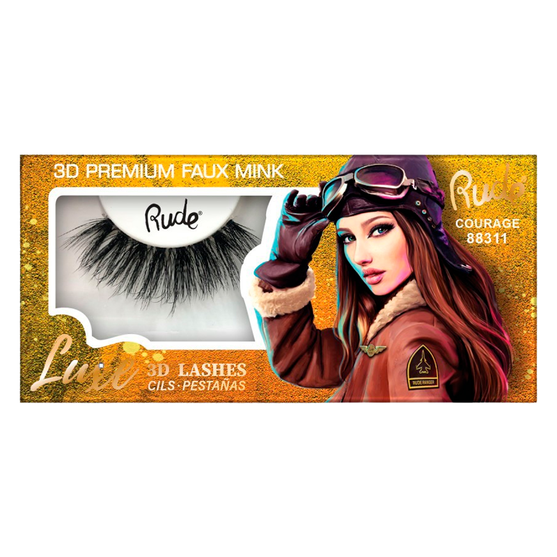 Billede af RUDE Cosmetics Luxe 3D Lashes Premium Faux Mink Courage (1 stk)
