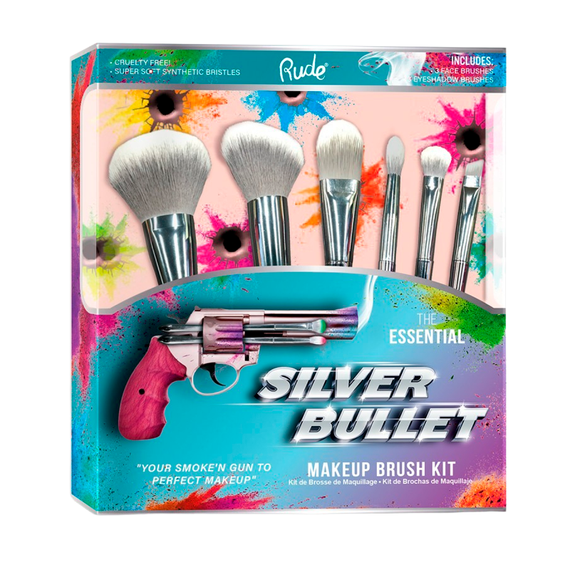 Billede af RUDE Cosmetics Silver Bullet Makeup Brush Kit (1 stk) hos Well.dk