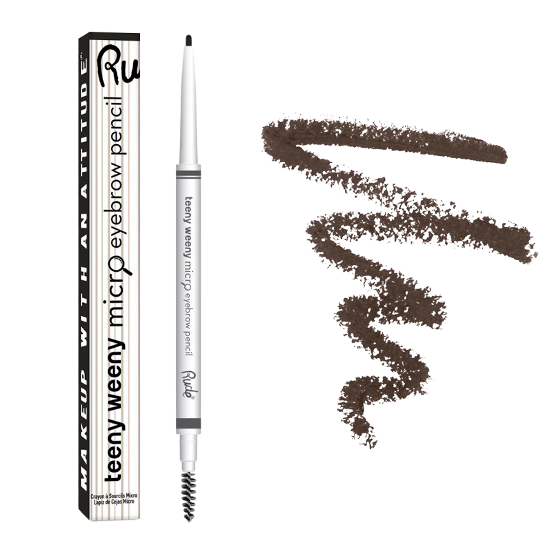 Billede af RUDE Cosmetics Teeny Weeny Micro Eyebrow Pen Black Brown (1 stk) hos Well.dk