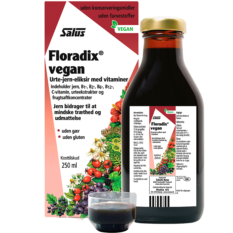 Se Salus Floradix Vegan (250 ml) hos Well.dk