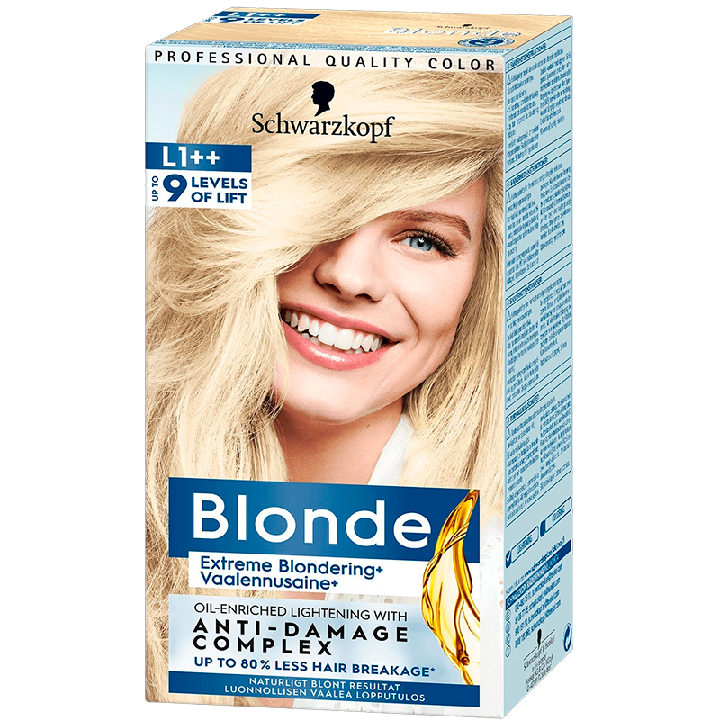 Se Schwarzkopf Blonde L1++ Extreme Strong Blond hos Well.dk