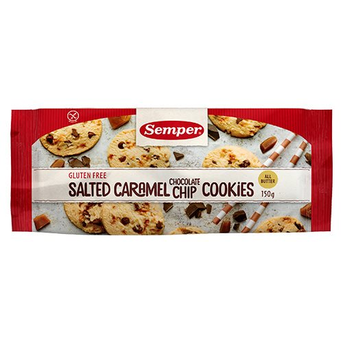 Se Sember Cookies m. Saltet Karamel & Chokolade Glutenfri (150g.) hos Well.dk