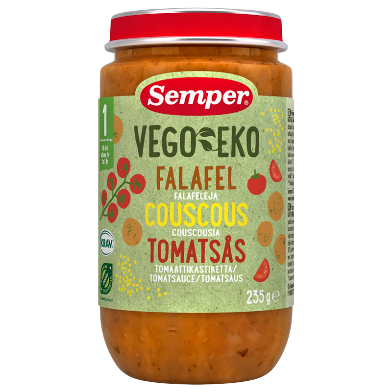 Se Semper Vego Eko Falafel Couscous Tomat (235 g) hos Well.dk