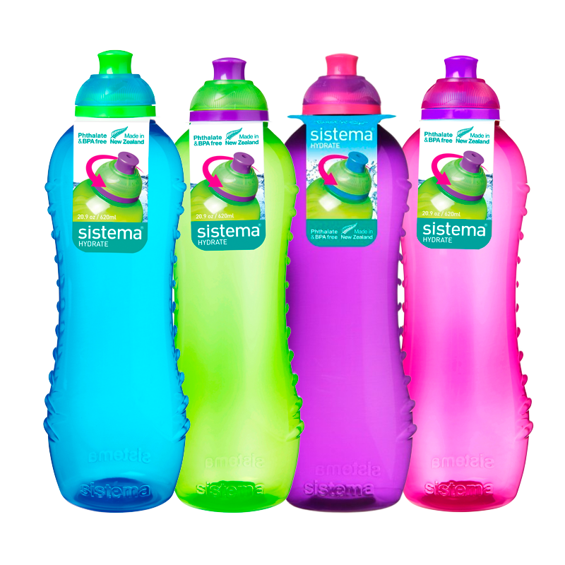 Billede af Sistema Twist ´n´ Sip Drikkeflaske Ass. Farver (620 ml)