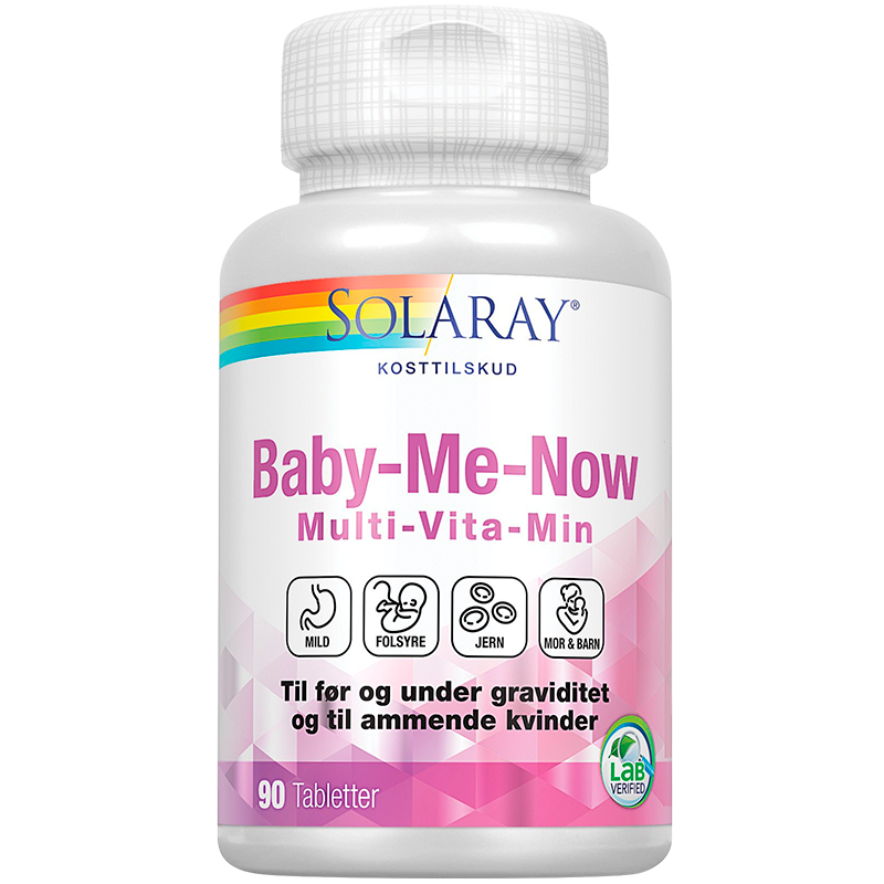 Billede af Solaray Baby-Me-Now Multi-Vitamin 90 tabletter.