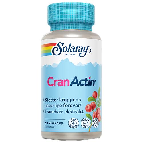 Se Solaray CranActin Tranebærekstrakt 400 mg (60 tabletter) hos Well.dk