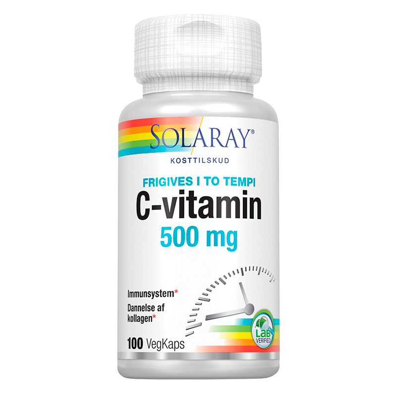 Billede af Solaray C-vitamin 500 mg (100 kapsler)