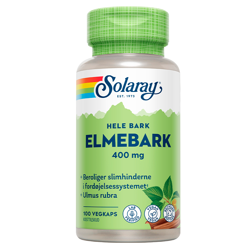 Se Elmebark slippery elm 400 mg, 100kap. hos Well.dk