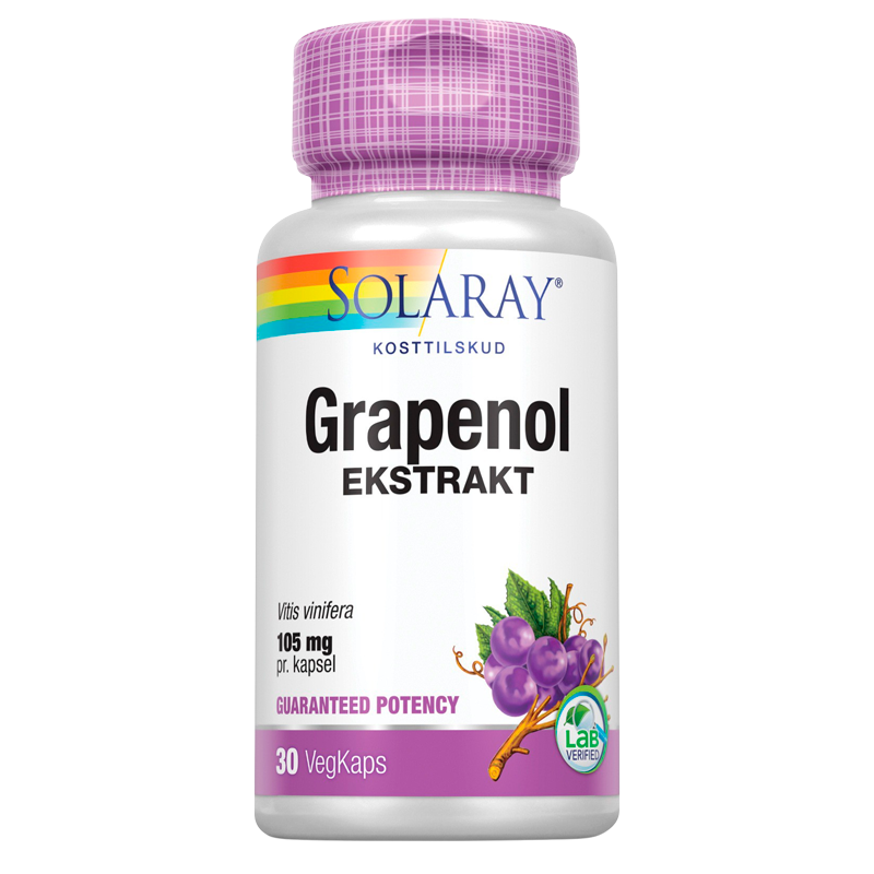 Billede af Solaray Grapenol 100 mg (30 kap) hos Well.dk