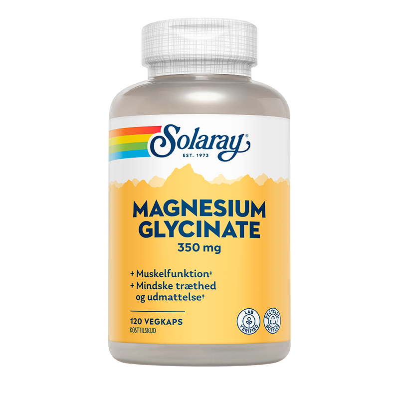 Se Solaray Magnesium Glycinate (120 kaps) hos Well.dk