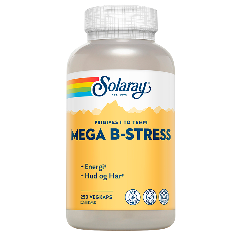 Billede af Solaray Mega B-Stress 250 kapsler