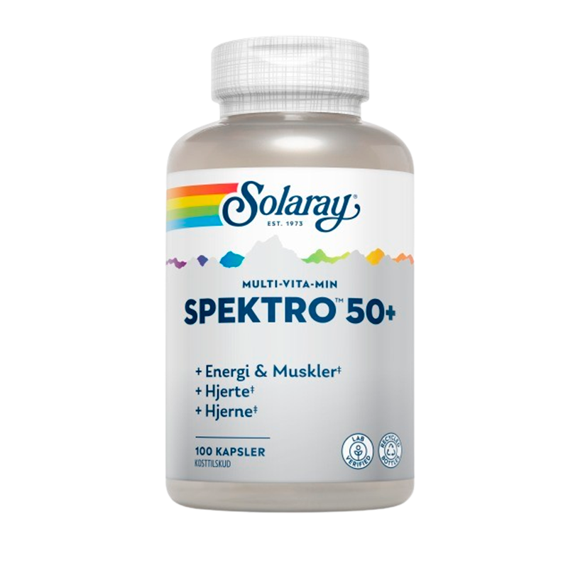 Se Solaray Spektro 50+ Multi-Vita-Min(100 kapsler) hos Well.dk