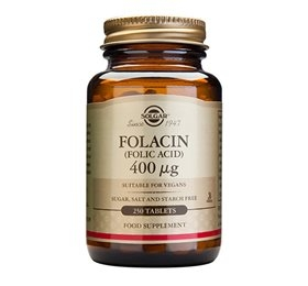 Se Solgar Folinsyre (Folacin) 400 mcg (250 tabletter) hos Well.dk