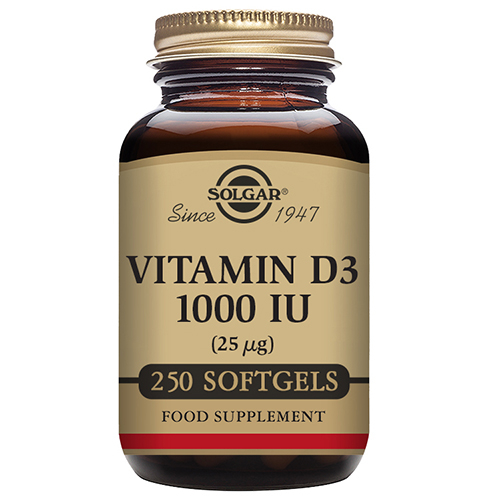 Se Solgar Vitamin D3 25 ug (250 kaps) hos Well.dk