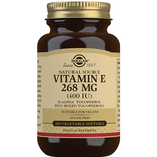 Se Solgar Vitamin E 268 mg (100 kaps) hos Well.dk