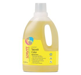 Se Sonett Tøjvask color mynte&citron - 1,5 liter. hos Well.dk