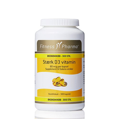 Billede af Fitness Pharma Stærk D3 vitamin (300 stk) hos Well.dk