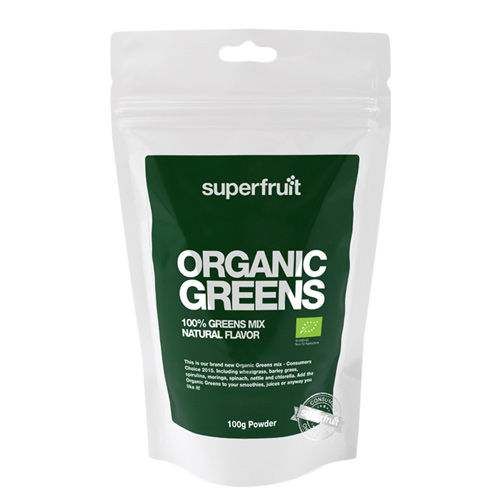 Billede af Superfruit Organic Greens Pulver Ø (100 gr) hos Well.dk