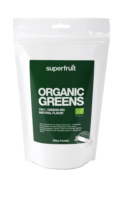 Billede af Superfruit Organic greens pulver Ø (300 g)
