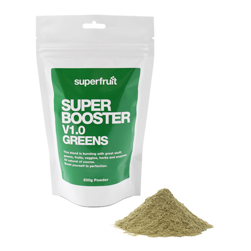 Se Superfruit Super Booster V1.0 Greens Pulver (200 gr) hos Well.dk