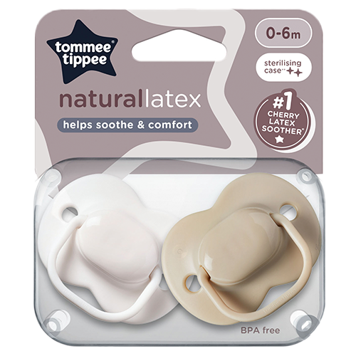 Tommee Tippee Latex Sutter 0-6 Mdr. (2 stk)