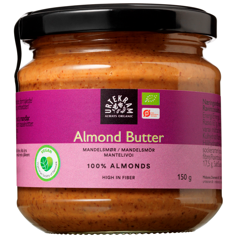 Se Urtekram Almond Butter Ø (150 g) hos Well.dk