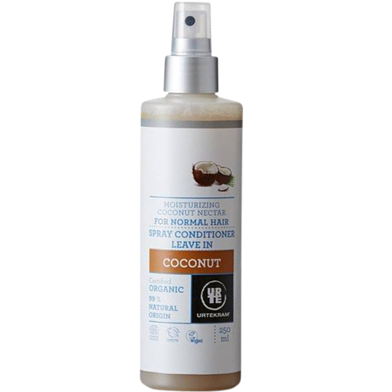 Se Urtekram Coconut Leave In Spray Conditioner 250 ml. hos Well.dk