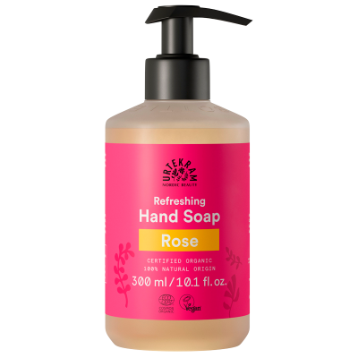 Se Urtekram Rose Hand Soap 300 ml. hos Well.dk