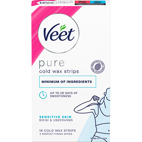 Veet Pure Sensitive Bikini & Underarms Strips (16 stk)