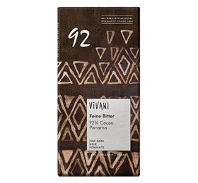 Vivani Ekstra Mørk Chokolade 92% Kakao Ø (80 gr)