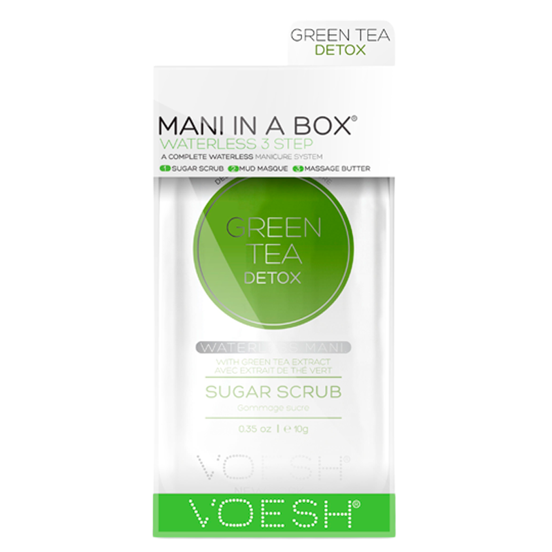 Se VOESH Mani In A Box Waterless 3 Step Manicure Green Tea (1 stk) hos Well.dk