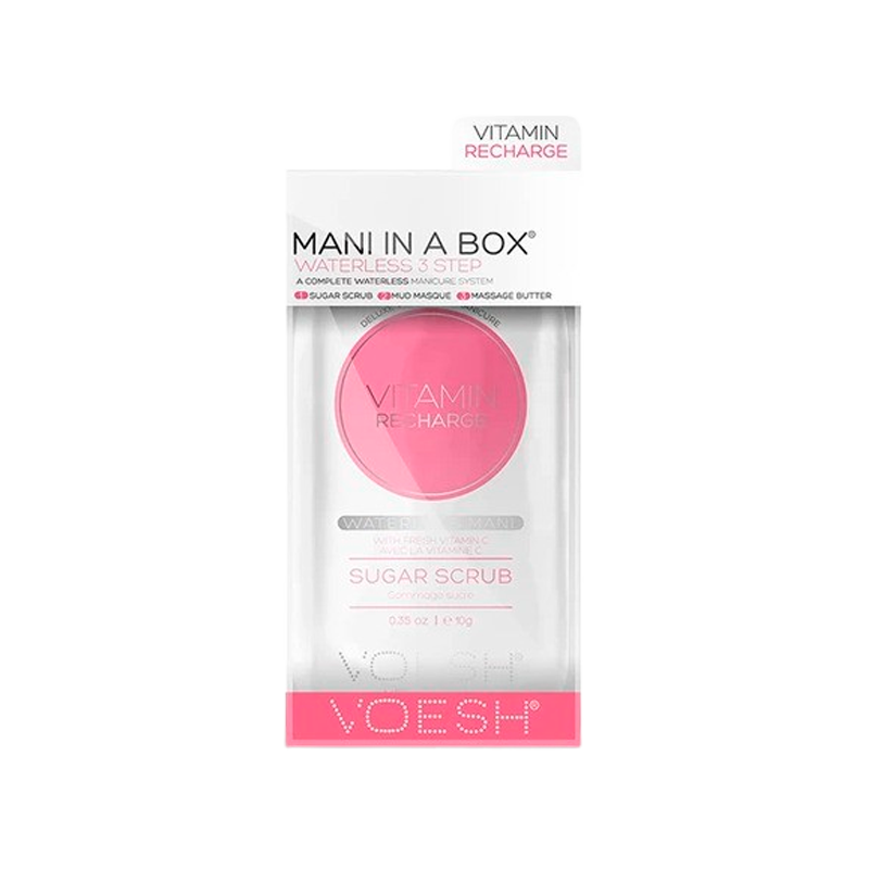 Se VOESH Mani In A Box Waterless 3 Step Manicure Vitamin Recharge (1 stk) hos Well.dk