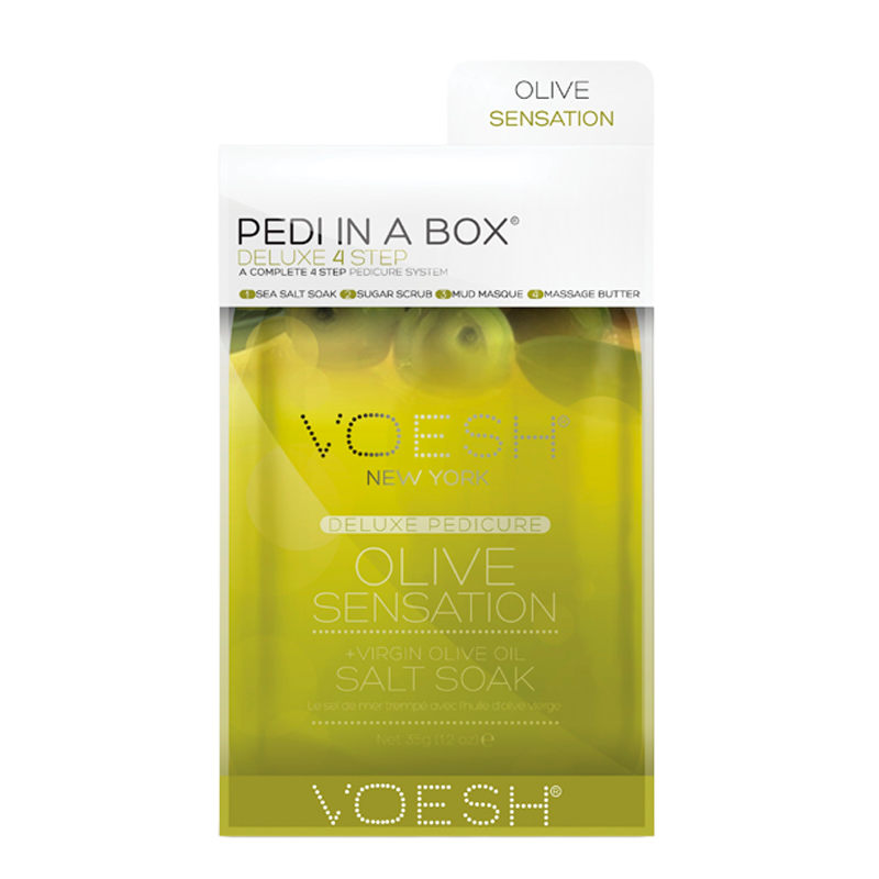 VOESH_1 VOESH Pedi In A Box Deluxe 4 Step Pedicure Virgin Olive Oil Sensation (1 stk)
