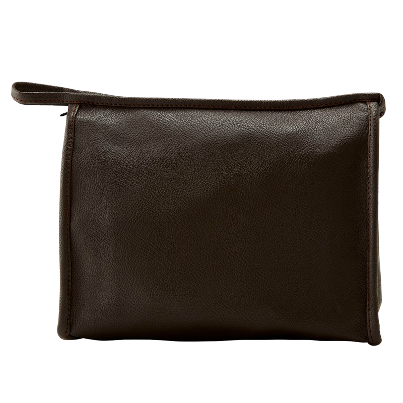 Se Voyage Timmy Toiletry Bag Brown Faux Leather (26x20x9 cm) hos Well.dk