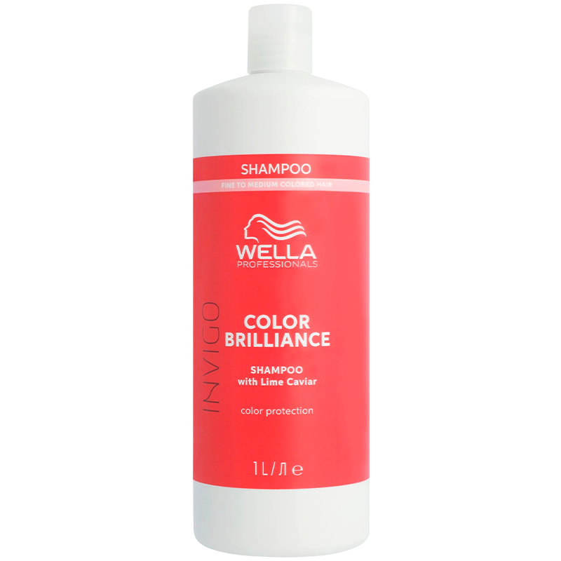 Se Wella Professionals Invigo Brilliance Shampoo Fine/Normal 1000 ml. hos Well.dk